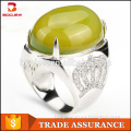 Guanghzhou latest products in the Indonesia market yellow agate 925 sterling silver men jewelry